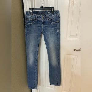 Miss Me Distressed Blue Jeans Straight 25x31